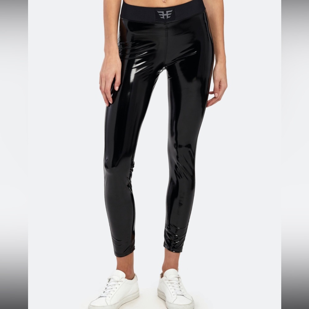 Heroine Sport Women’s Black Patent Leather Leggings Size Small